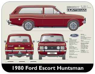 Ford Escort MkII Huntsman 1980 Place Mat, Medium